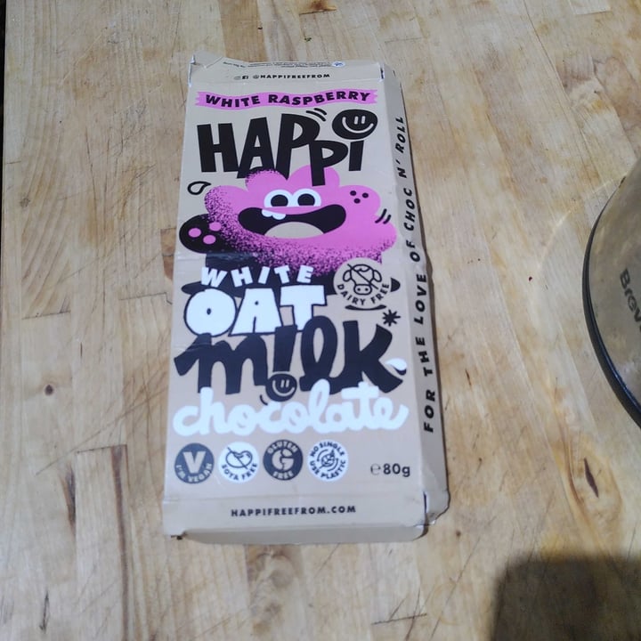 photo of Happi Free From White Raspberry Oat Milk Chocolate shared by @karmakim on  09 Jan 2022 - review