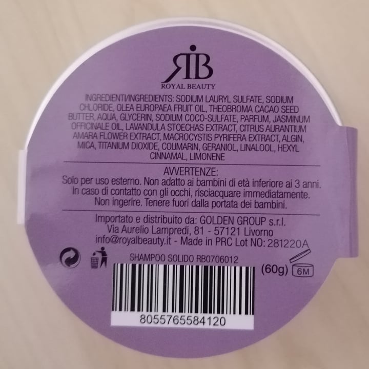 review photo of Royal beauty Shampoo Solido Con Estratto Di Lavanda shared by @dannosauro on 22 Jun 2022 - review