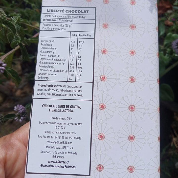 review photo of Liberté chocolat Chocolate 55% Cacao shared by @pazliv on 07 Feb 2021 - review