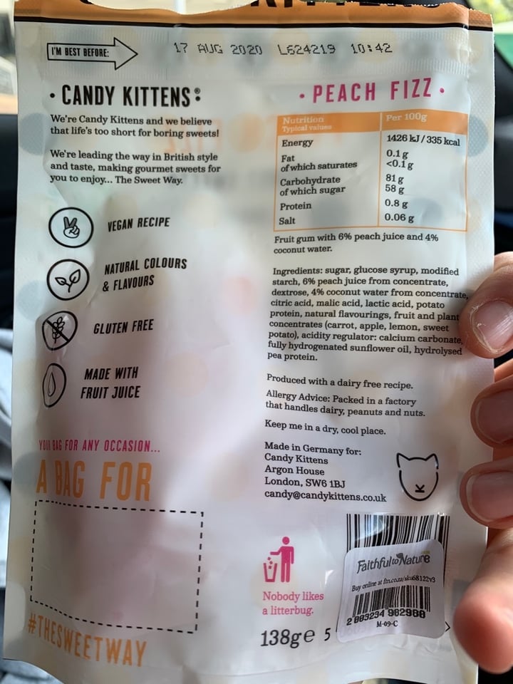 review photo of Candy kittens Peach Fizz shared by @fruitytam on 15 Mar 2020 - review