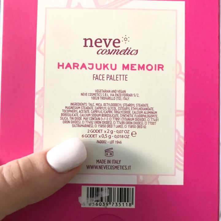 photo of Neve Cosmetics Harajuku memoir face palette shared by @rinaadeelah on  04 Feb 2022 - review