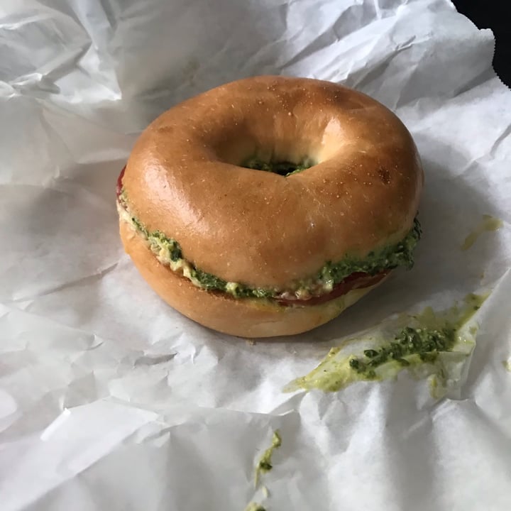 photo of Coffee in the Wood The pesto bagel shared by @vegansuttonmama on  12 Sep 2020 - review