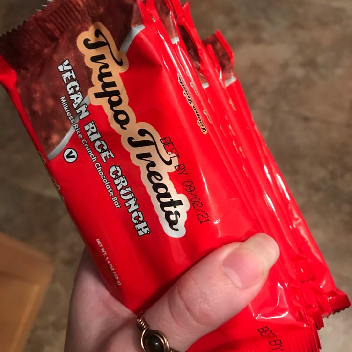 photo of Trupo Treats Vegan Rice Crunch Chocolate Bar shared by @veggiekenziefl on  11 Oct 2020 - review