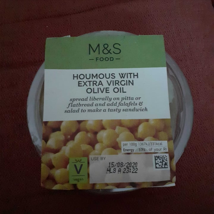 photo of Marks & Spencer Food (M&S) Houmous With Extra Virgin Olive Oil shared by @julesofessex on  08 Aug 2020 - review