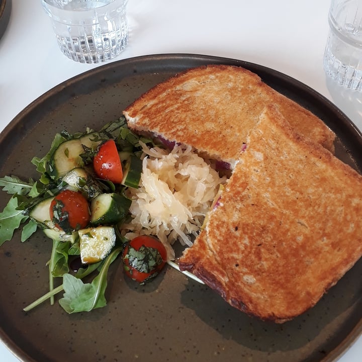 photo of The Lost Jockey Vegan Schnitzel Toasted Sandwich shared by @nahtalix on  04 Aug 2021 - review