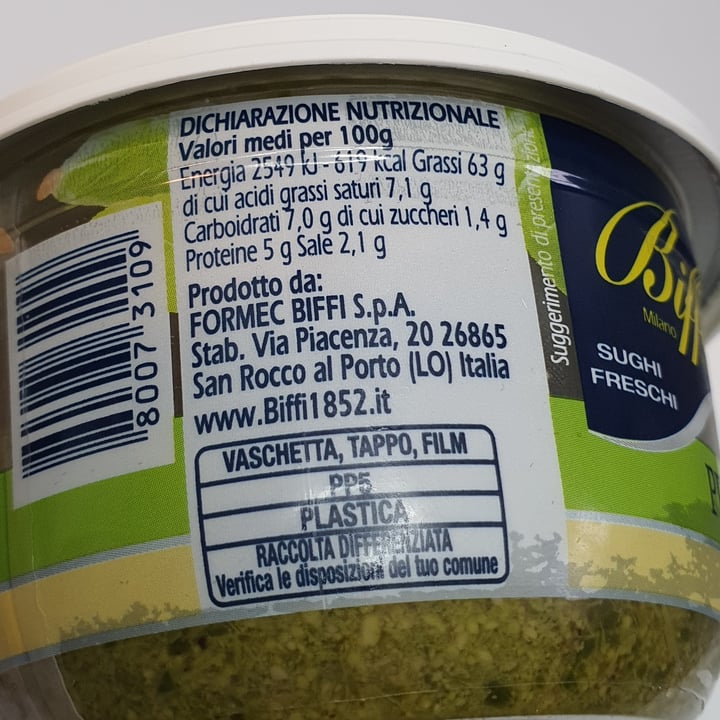 review photo of Biffi Pesto 100% Vegetale Senza Formaggio shared by @mikisle on 17 Dec 2021 - review