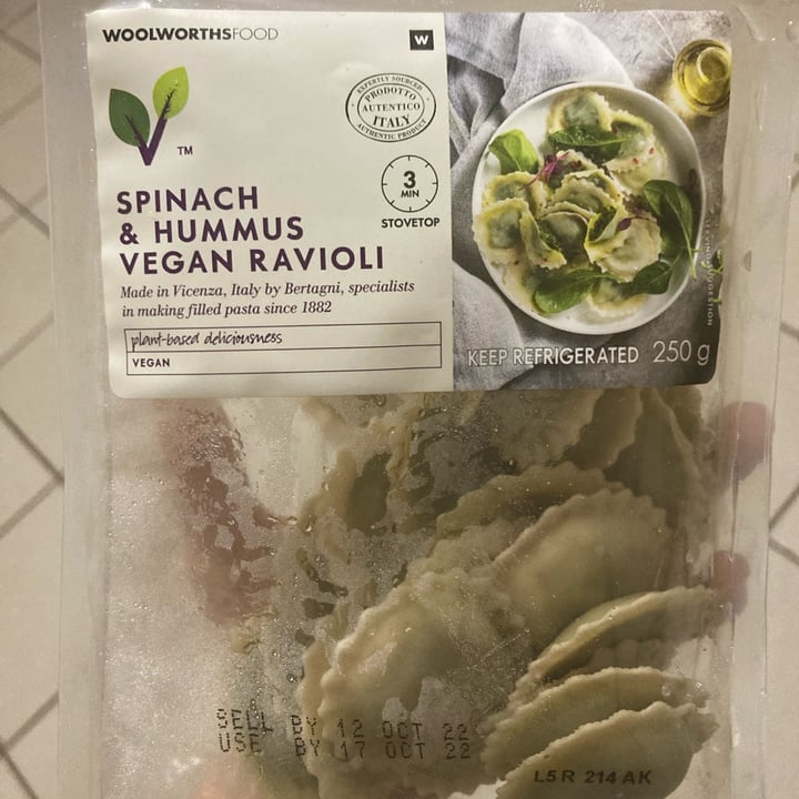 photo of Woolworths Food Spinach And Hummus Ravioli shared by @miapretorius on  04 Oct 2022 - review