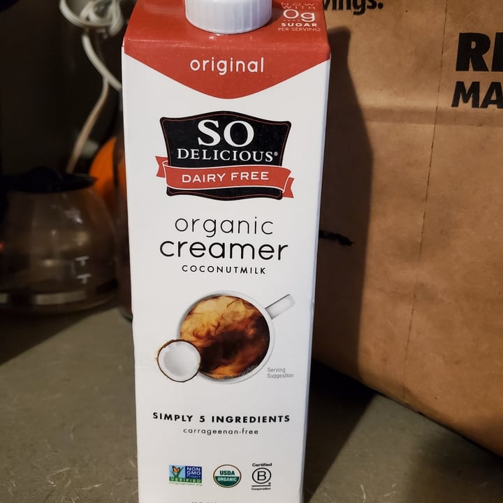 photo of So Delicious Dairy Free Organic Creamer Coconutmilk Original shared by @dusty1 on  09 Jan 2021 - review