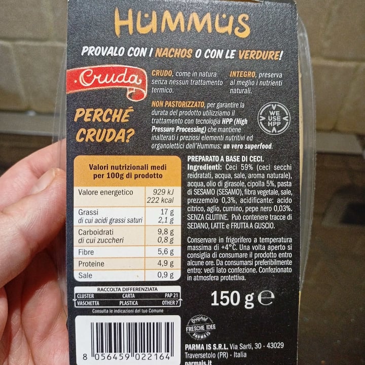 photo of Original fresche idee parma is Hummus di ceci shared by @marinasacco on  22 Jun 2022 - review