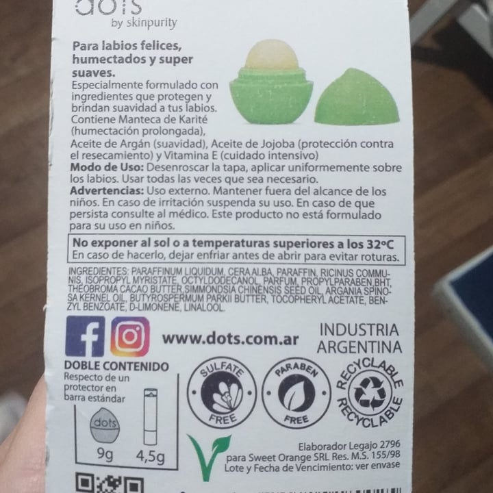 review photo of Dots Cosmeticos Hidratante Labial Vainilla Y Menta shared by @premonition on 19 May 2021 - review