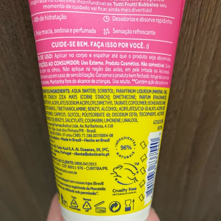 review photo of O Boticário Creme cuide-se bem Bubbaloo shared by @denisewada on 07 May 2022 - review