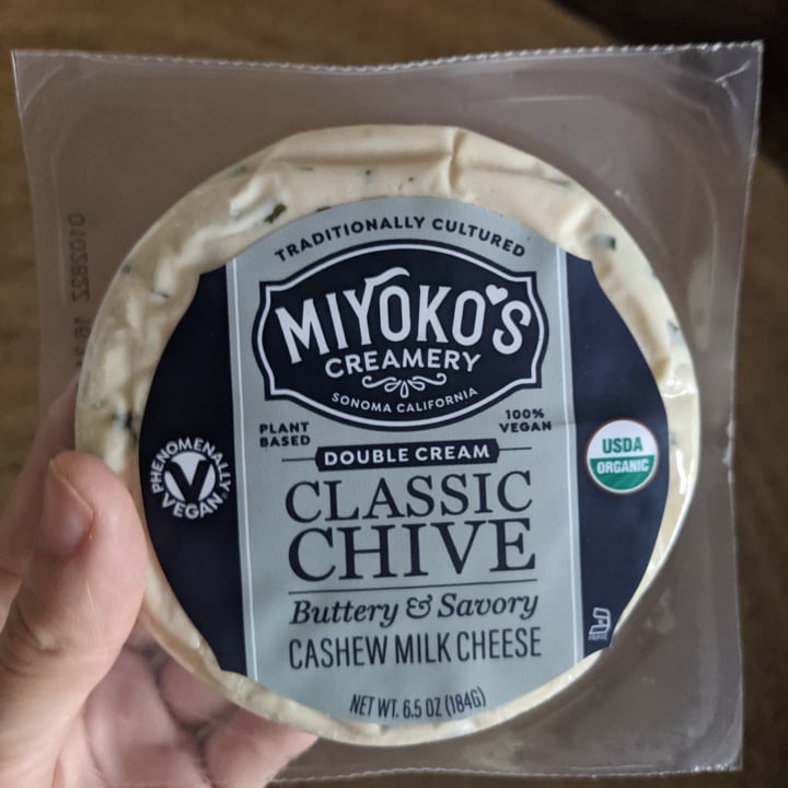 review photo of Miyoko's Creamery Double Cream Classic Chive Cashew Milk Cheese shared by @mcjeannie on 02 Jan 2021 - review