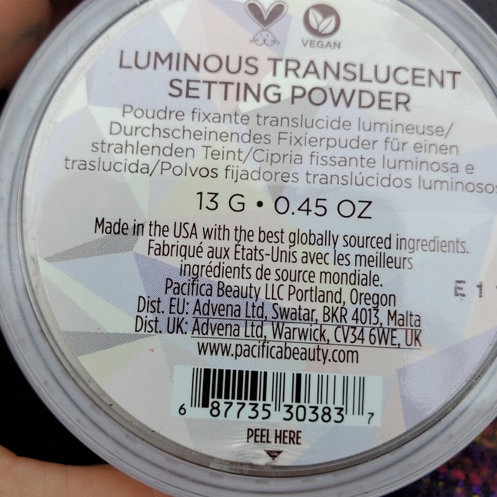 photo of Pacifica Crystal Rays luminous translucent powder shared by @sarbear420 on  10 Oct 2021 - review
