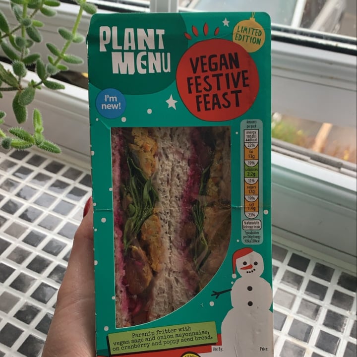 photo of Plant Menu Vegan Festive Feast Sandwich shared by @stephtheveggie on  23 Dec 2020 - review