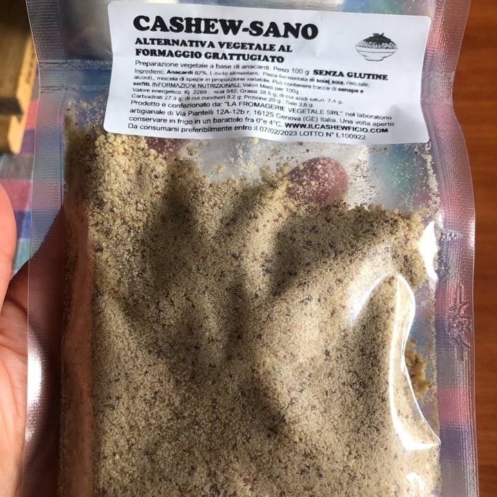 photo of Il CashewFicio cashew-sano alternativa vegetale al formaghio grattuggiato shared by @soniapesa on  04 Oct 2022 - review