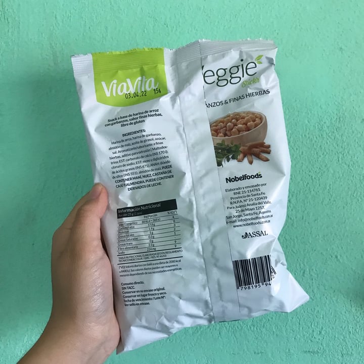 photo of ViaVita Veggie Sticks Garbanzos Y Finas Hierbas shared by @michyaguera on  02 Jan 2022 - review