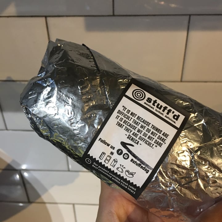 photo of Stuff'd Veggie Burrito shared by @haylie on  08 Dec 2020 - review