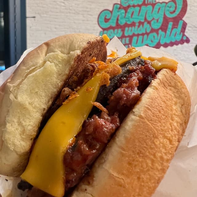 Photo of the dish “Mushroom BBQ Bacon Burger”