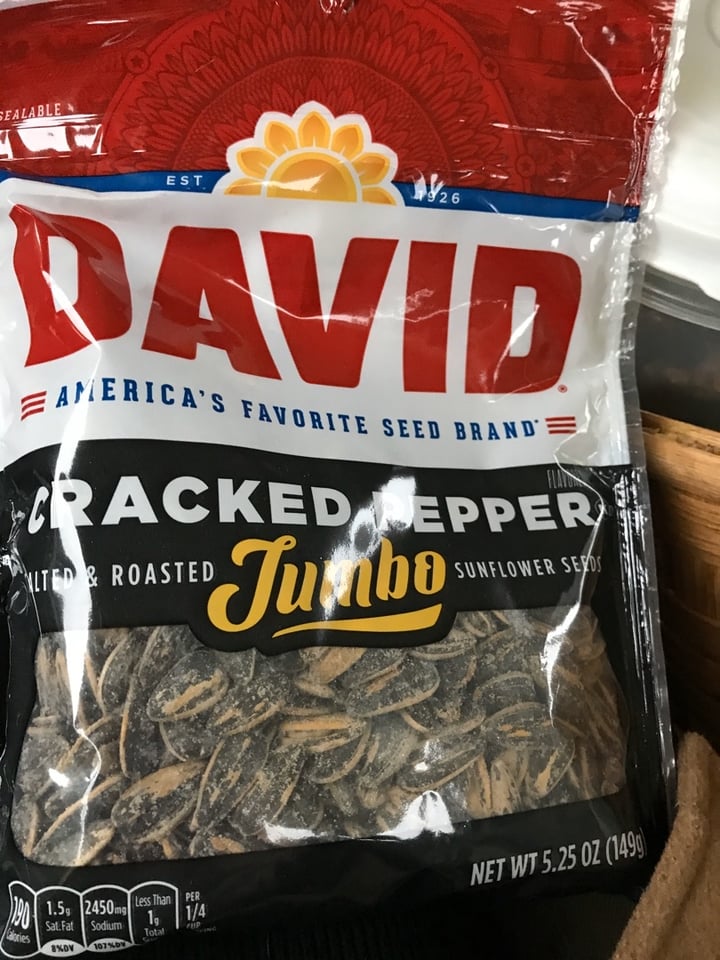 photo of David - America's Favorite Seed Brand David’s Cracked Black Pepper Sunflower Seeds shared by @glendasb on  21 Dec 2019 - review