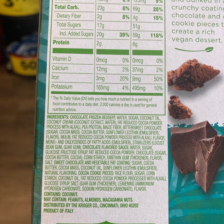 photo of Simple Truth Dairy free chocolate cookie crunch frozen dessert bars shared by @nibblenyaka on  04 Jun 2021 - review