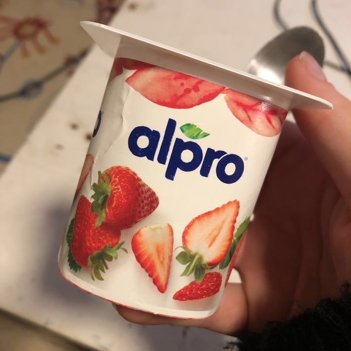 photo of Alpro Strawberry Yogurt shared by @jgibveg on  14 Jan 2020 - review