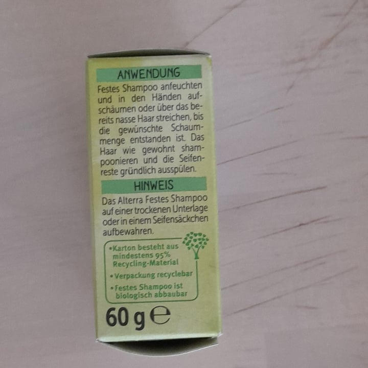 photo of Alterra Bio Bergamotte Festes Shampoo shared by @sbirurossa on  10 Jul 2022 - review