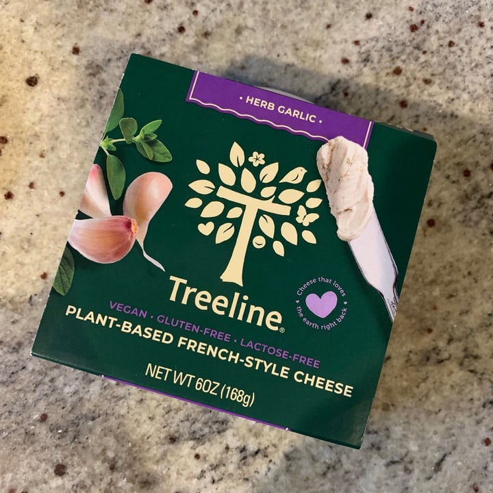 photo of Treeline Cheese Herb Garlic French Style Treenut Cheese shared by @holisticherbivore on  05 Jun 2021 - review