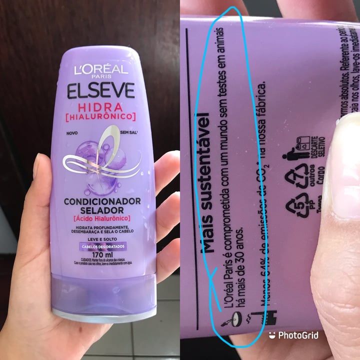 photo of L’Oréal PARiS Elseve Hidra Condicionador shared by @juucmaciel on  06 May 2022 - review