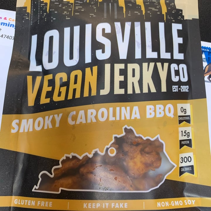 photo of  Louisville Vegan Jerky Co. Smoky Carolina BBQ shared by @allhess on  14 Jan 2021 - review