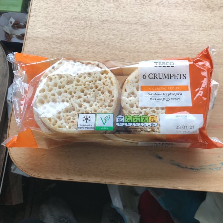 photo of Tesco 6 crumpets shared by @annmarievans on  17 Jan 2021 - review