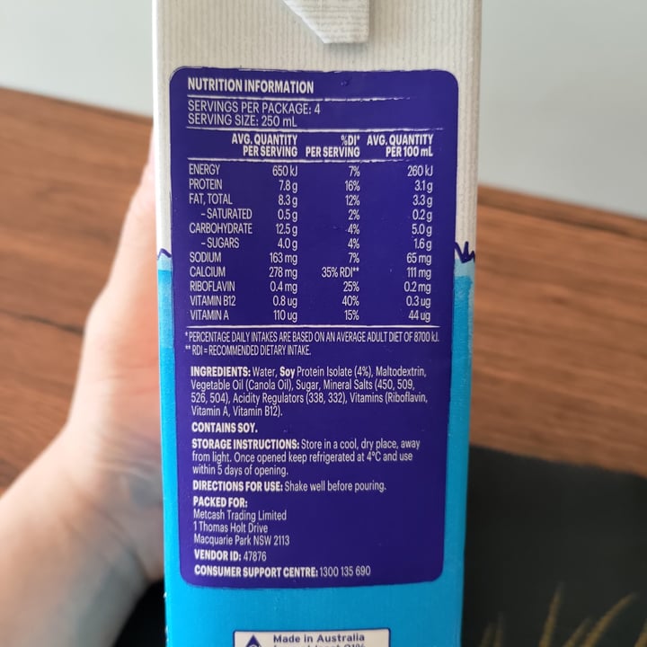 photo of Community Co Soy Milk shared by @stevenneoh on  26 Nov 2021 - review