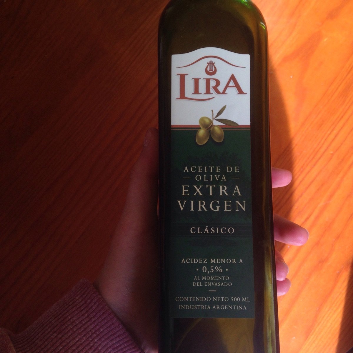 Lira Aceite de Oliva Extra Virgen Clásico en Botella, 500 ml