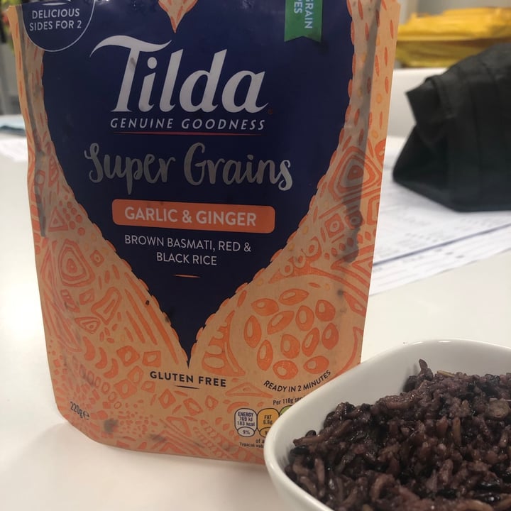 review photo of Tilda Super Grains Garlic and Ginger, Brown Basmati, Red & Black Rice shared by @lolazmama on 14 Jul 2021 - review