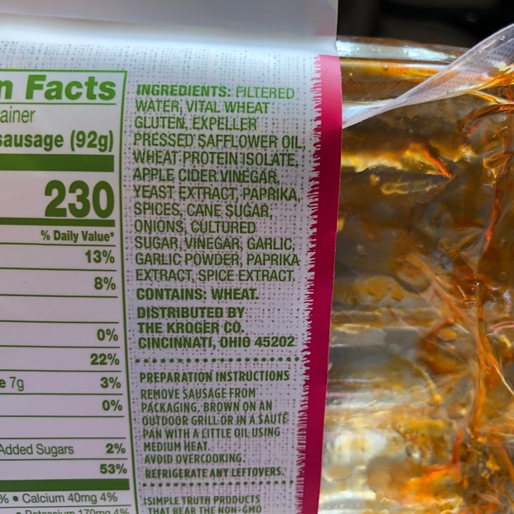review photo of Simple Truth Plant Based Meatless Chorizo Sausage shared by @steffensenskitchen on 18 Jul 2020 - review