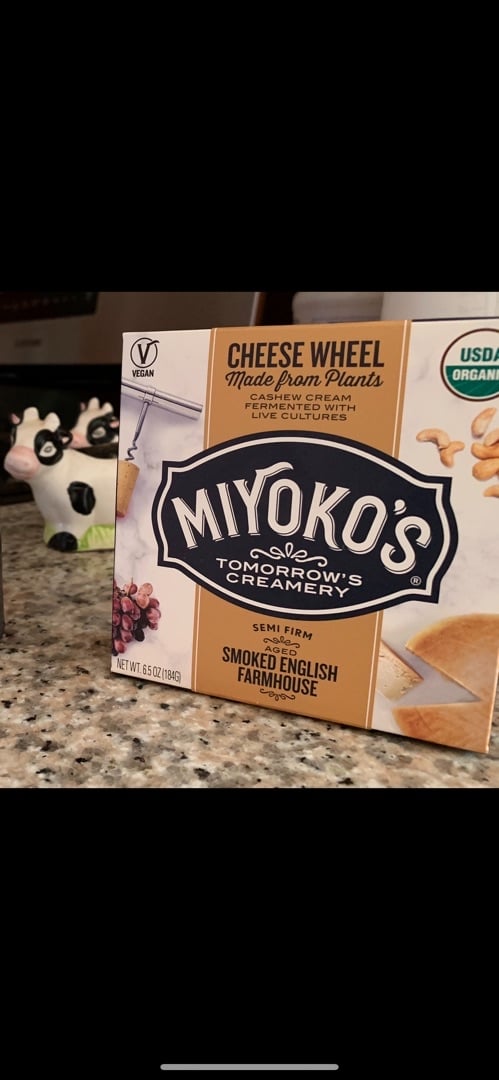 photo of Miyoko's Creamery Smoked English Farmhouse Cheese Wheel shared by @allhess on  01 Mar 2020 - review