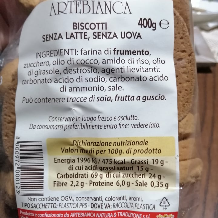 photo of Artebianca Biscotti senza latte e senza uova shared by @enrica92 on  02 Apr 2022 - review