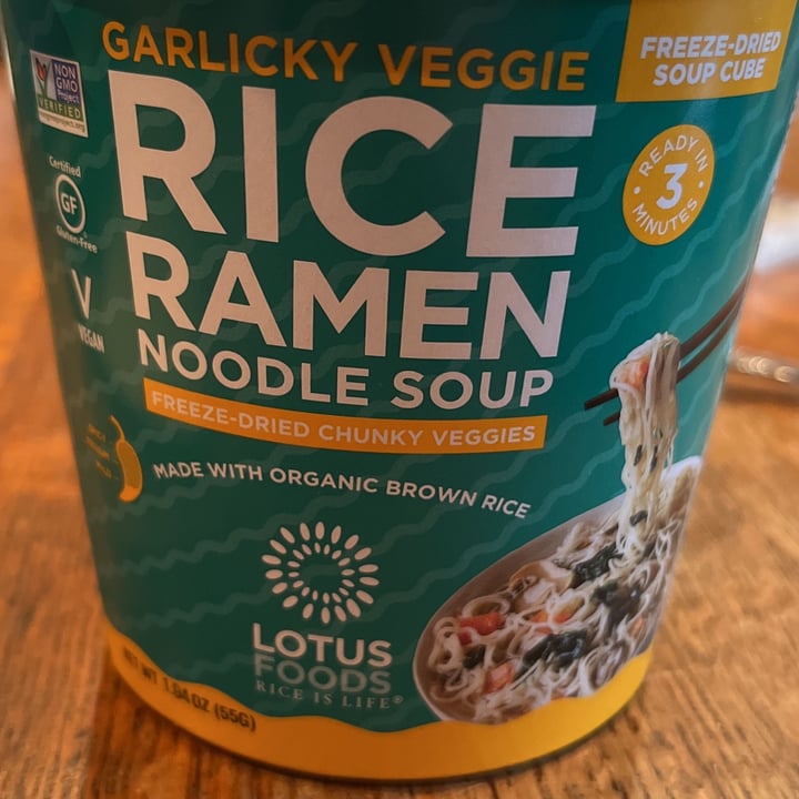 photo of Lotus Foods - Rice Is Life Garlicky Veggie: Rice Ramen Noodle Soup (instant) shared by @tjb257 on  18 Nov 2022 - review