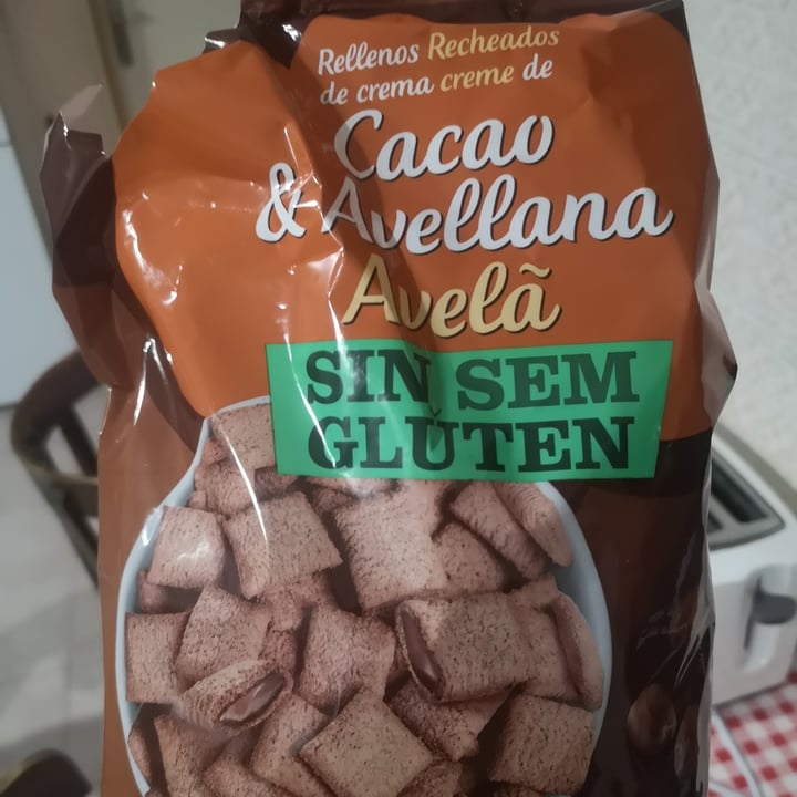 Cereales rellenos de cacao y avellana sin gluten Hacendado