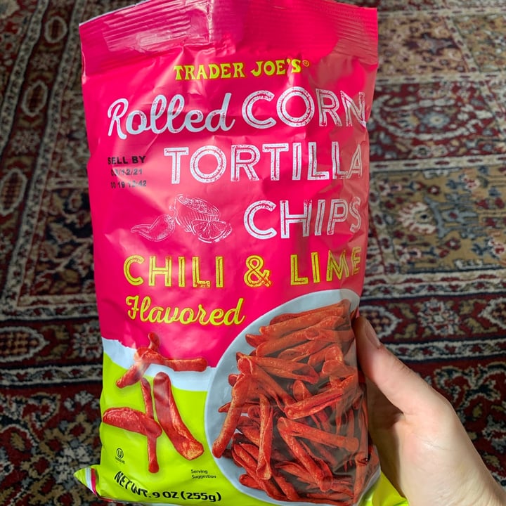 photo of Trader Joe's Corn Tortilla Chips Chili & Lime Flavored shared by @bananarosie on  27 Oct 2020 - review