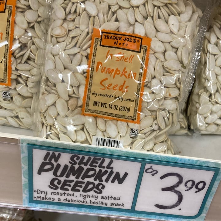photo of Trader Joe's Roasted & Salted Pumpkin Seeds shared by @wrenn on  25 Nov 2021 - review