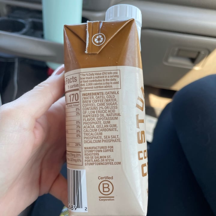 photo of Oatly Stumptown Cold Brew Coffee shared by @vetravel on  08 Jul 2021 - review