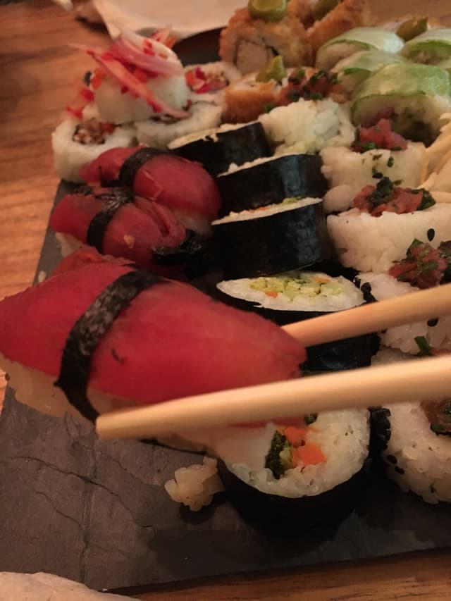 Foto del plato “Vegan sushi night”