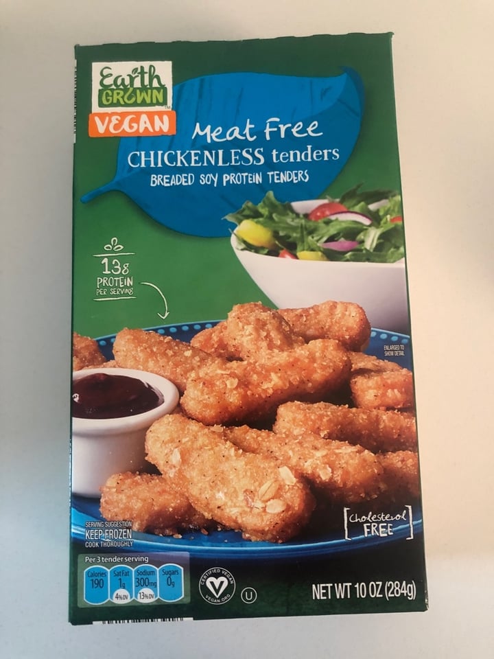 photo of Earth Grown Meat Free Chickenless Tenders shared by @tatianamgriffin on  06 Apr 2020 - review