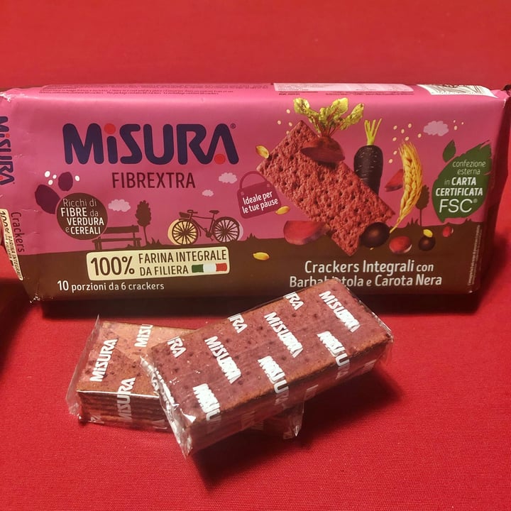 photo of Misura Crackers Integrali con Barbabietola e Carota Nera - Fibraextra shared by @lanfranchie7 on  24 Apr 2022 - review