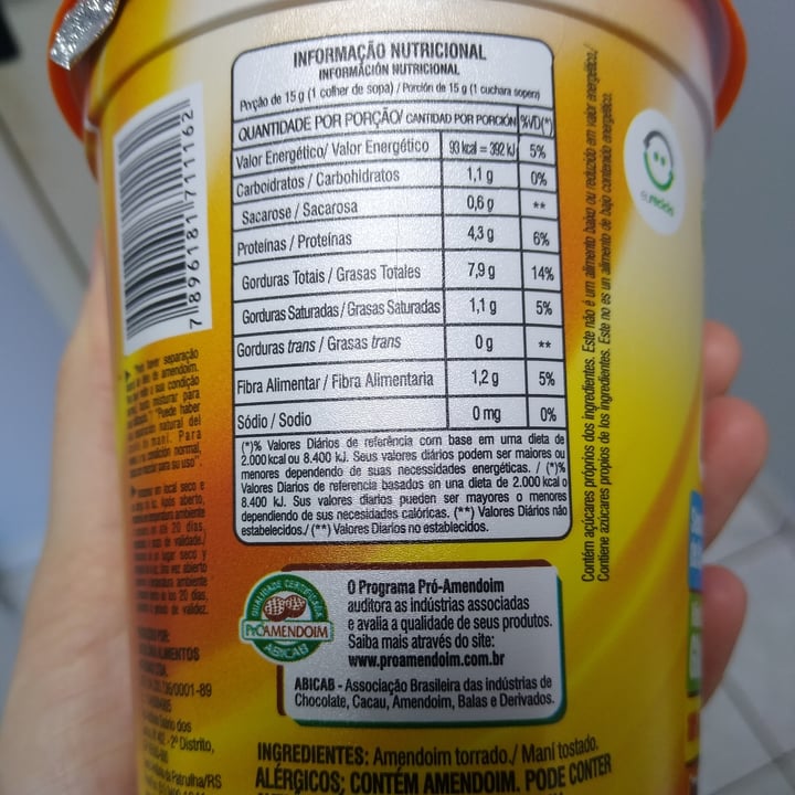 photo of DaColônia Pasta Integral De Amendoim Crunchy shared by @lauriane on  22 May 2022 - review