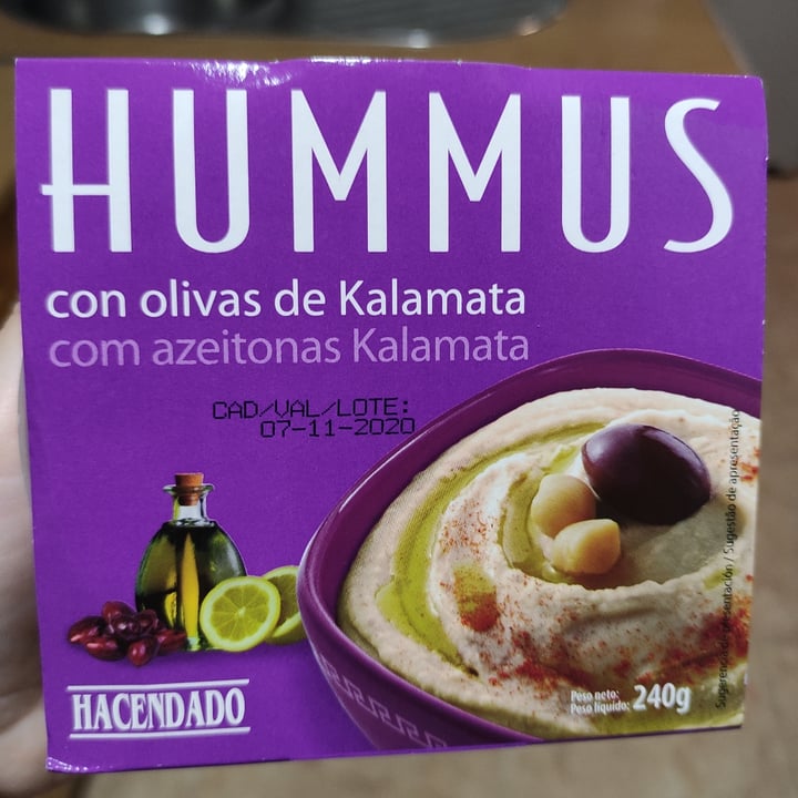 photo of Hacendado Hummus con Olivas de Kalamata shared by @silviaml on  31 Oct 2020 - review