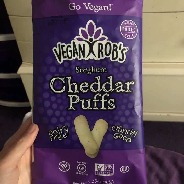 review photo of Vegan Rob's Cheddar Puffs shared by @asummers0917 on 29 May 2021 - review