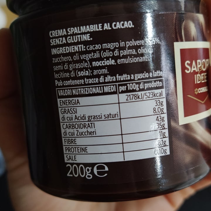 photo of Conad Spalmabile fondente 35% cacao Perù shared by @sama on  25 Dec 2021 - review