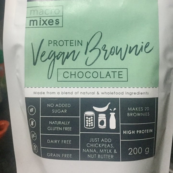 photo of Macro Mixes Protein Vegan Brownie Mix shared by @lizeduples on  28 Jul 2020 - review