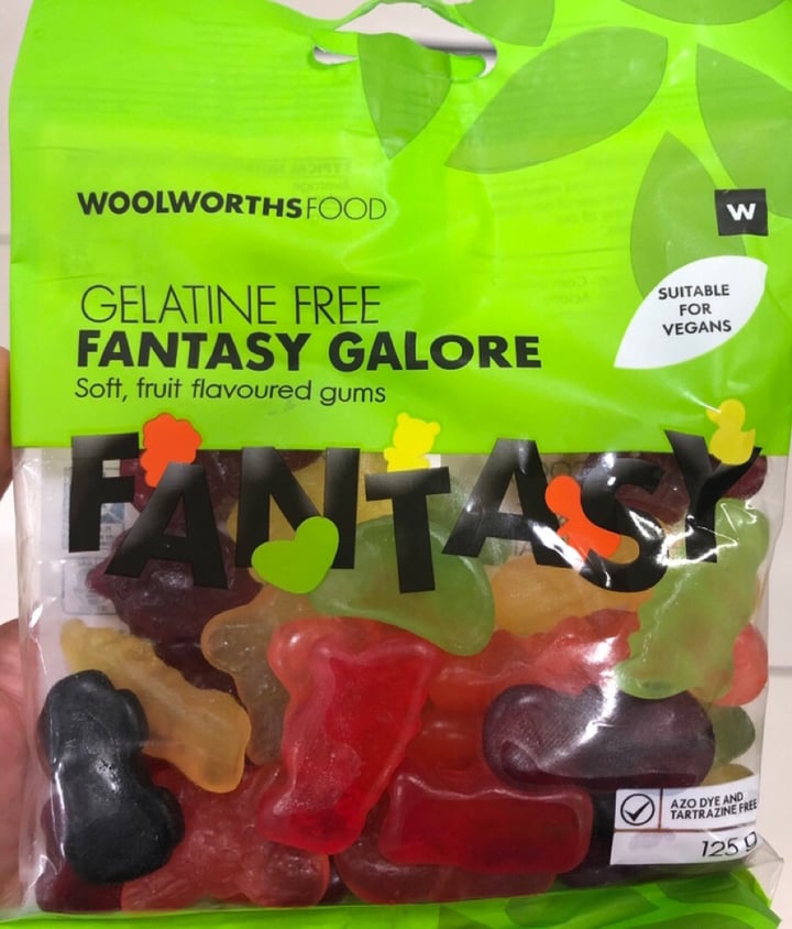 photo of Woolworths Food Gelatine Free Fantasy Galore Soft Fruit Flavoured Gums shared by @chlo17chappell on  25 Aug 2019 - review